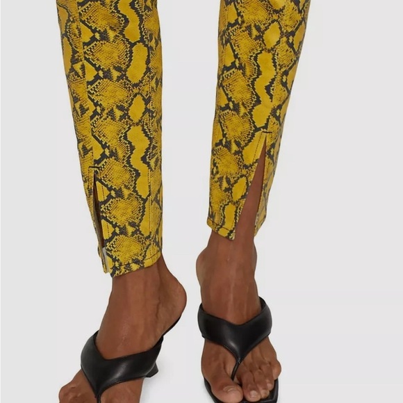 L'agence Jyothi High-Rise Split-Ankle Snake-Print Pants - Picture 3 of 8